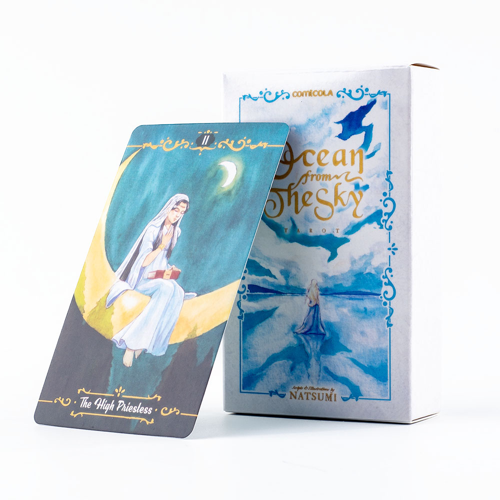 Tarot Deck With Guidebook - 10,3*6cm handgeschilderd aquarel tarotdeck - Oceaan