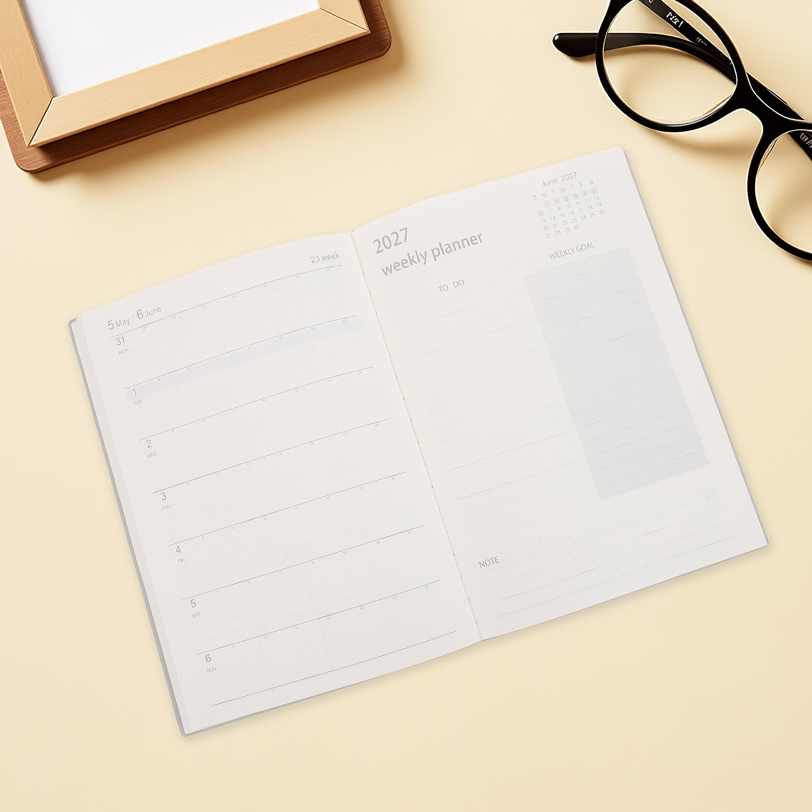 A5 Spiral Dotted Grid Notebook - 2027 Professioneel Planner Notitieboek A5, spiraalgebonden,