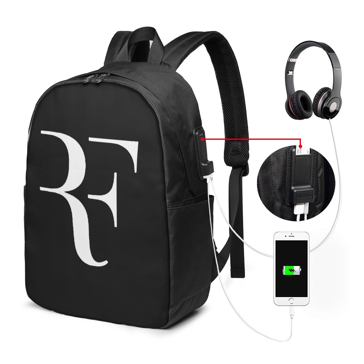 Books - Roger Federer Rugzak Reisnotebooktas Computer Student