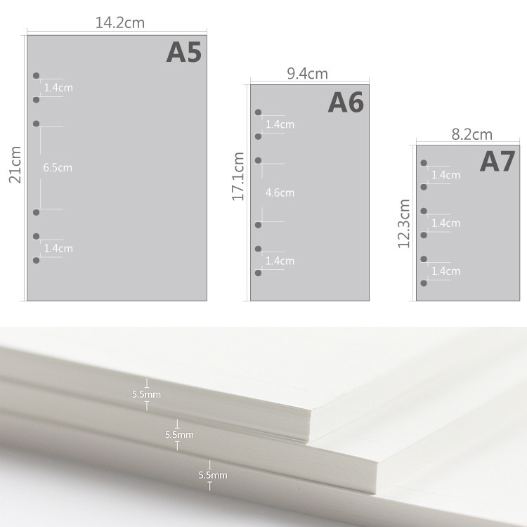 45 Vellen A5 A6A7 Losbladige N - A5 Spiral Dotted Grid Notebook recensie en prijs
