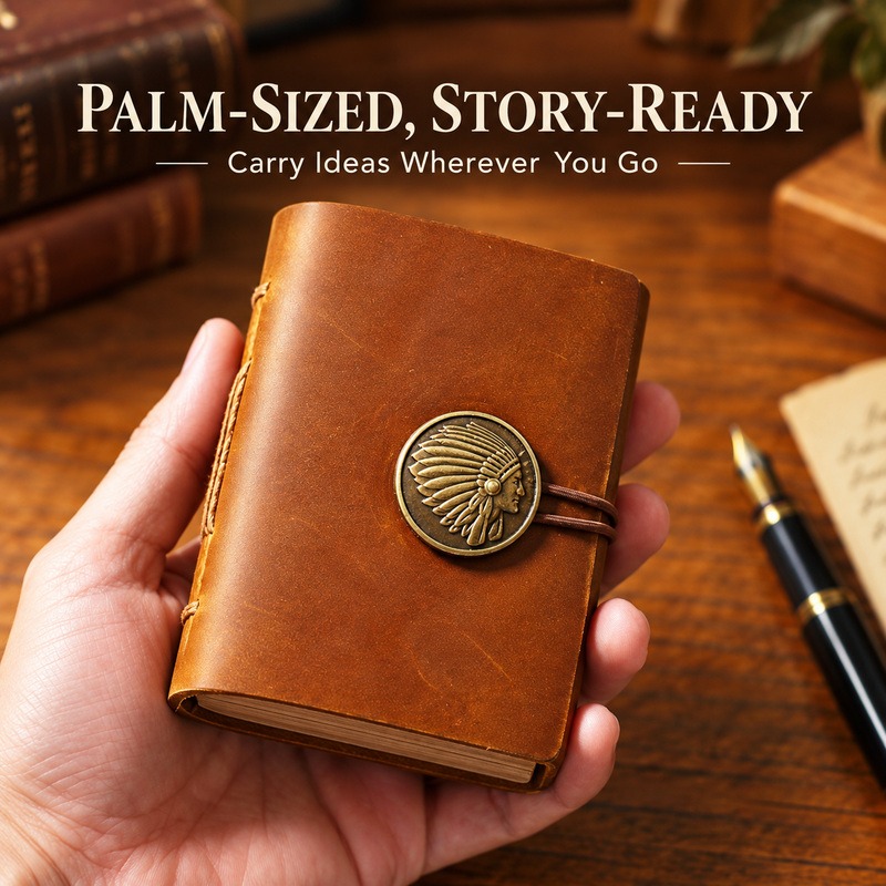 Mini handgemaakt lederen reisn - Vintage Leather Journal Notebook recensie en prijs