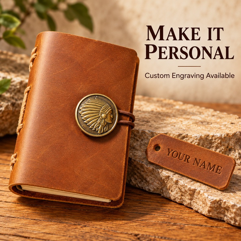 Mini handgemaakt lederen reisn - Vintage Leather Journal Notebook recensie en prijs