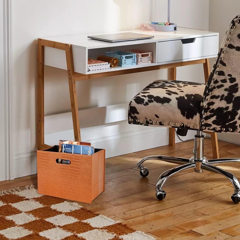 Bruine houten opbergorganizer  - Magazines recensie en prijs