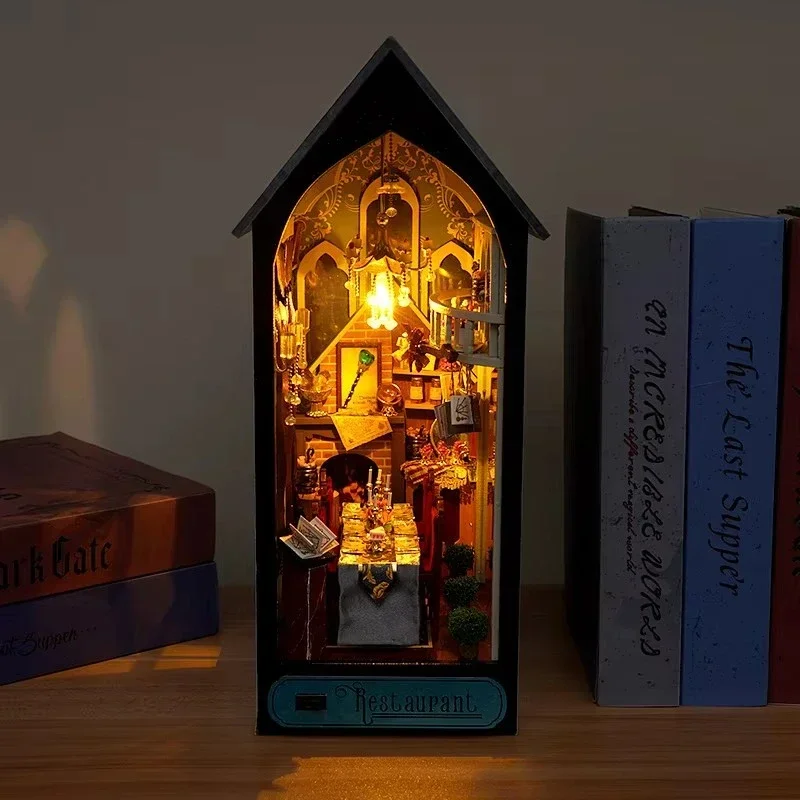 Magische restaurant boekenplan - Diy Wooden Book Nook Kit Shelf Insert recensie en prijs